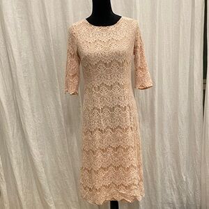 Dainty Jewells Cream Lace Midi Dress